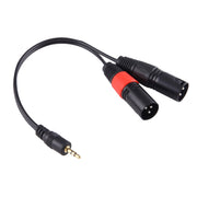 30cm CANNON XLR Male Audio Connector Adapter Cable with Metal Head 3.5mm Male to 3 Pin 3.5mm Male
