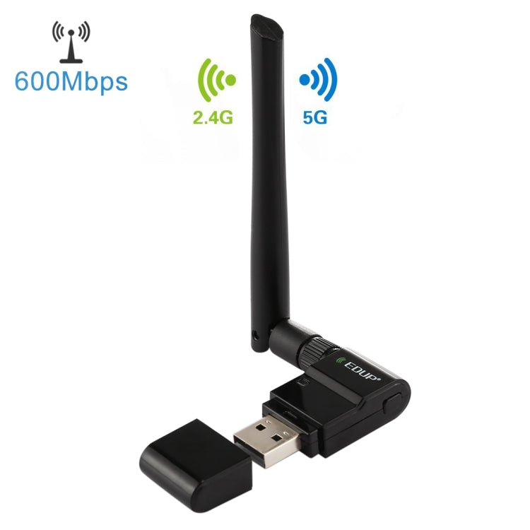 EDUP EP-AC1635 Antenna 2dBi per adattatore Ethernet USB wireless 11AC dual band da 600Mbps per laptop/PC, EP-AC1635