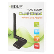 EDUP EP-AC1635 Antenna 2dBi per adattatore Ethernet USB wireless 11AC dual band da 600Mbps per laptop/PC, EP-AC1635