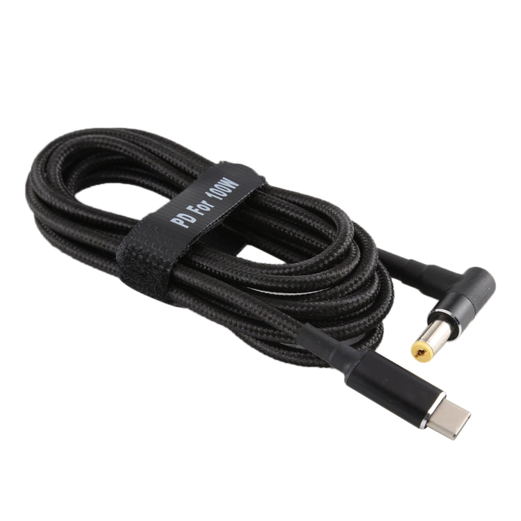 Cavo ricarica 5,5x1,7 mm a USB-C 1,7 m 100W PD nylon