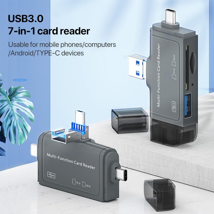 Lettore di schede USB 2.0 7 in 1 compatibile PC e smartphone