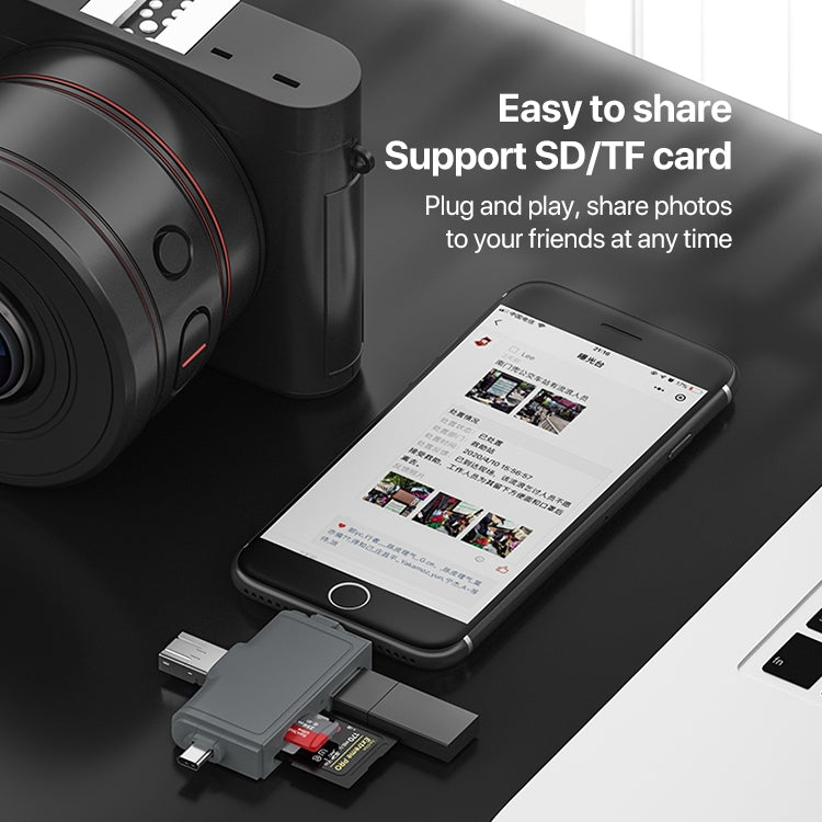 Lettore di schede USB 2.0 7 in 1 compatibile PC e smartphone