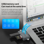 Lettore di schede USB 2.0 7 in 1 compatibile PC e smartphone