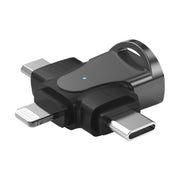 Adattatore OTG 3 in 1, USB to Type-C / Micro USB / 8 Pin