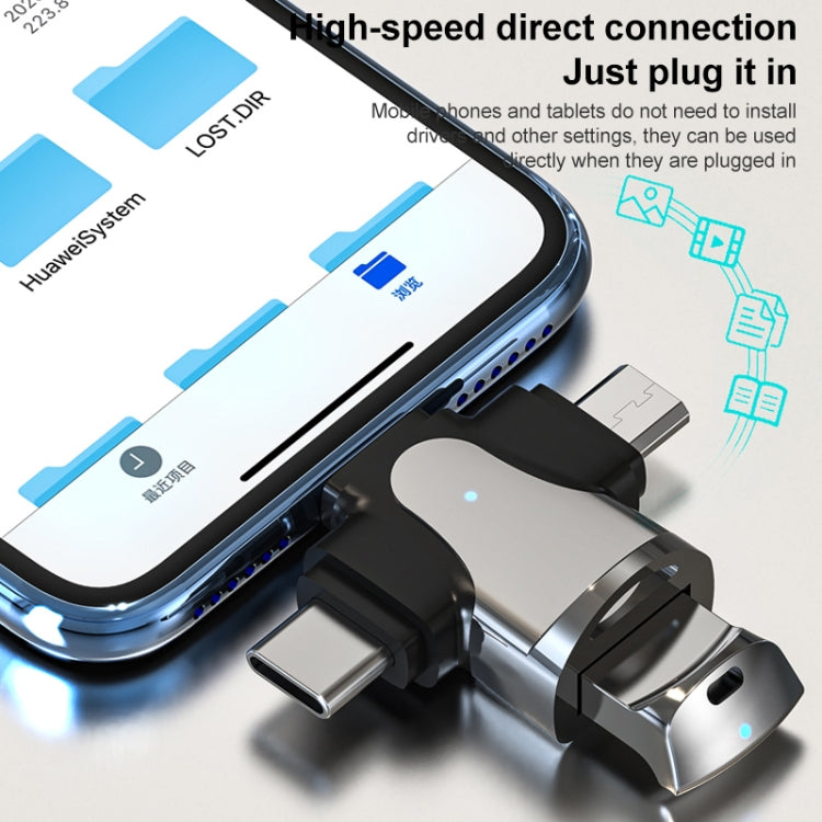 Adattatore OTG 3 in 1 USB a Type-C Micro USB 8 Pin