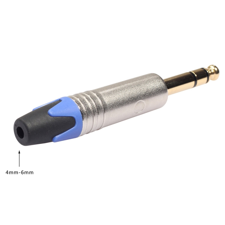 Spina audio stereo placcata oro 6,35 mm per saldatura