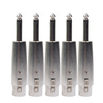 5 PZ LZ1167G Spina adattatore audio maschio a traccia singola da 6,35 mm a XRL femmina (nero), LZ1167, LZ1167G