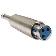 Adattatore audio 6,35 mm maschio a XLR femmina nero