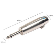 Adattatore audio 6,35 mm maschio a XLR femmina nero