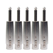 Adattatore audio 6,35 mm maschio a XLR femmina nero