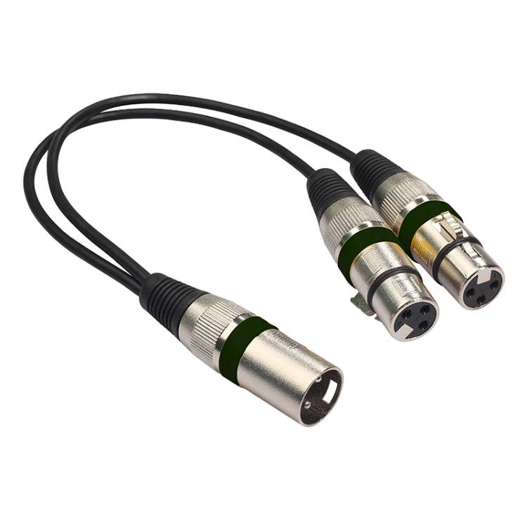 2055MFF-03 2 In1 XLR Male to Dual Female Microphone Audio Cable, Length: 0.3m