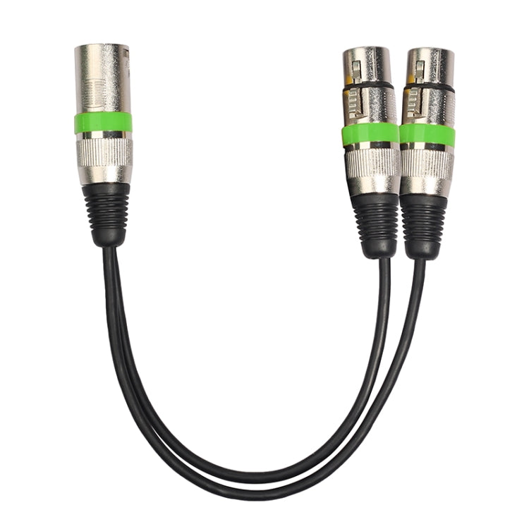 2055MFF-03 2 In1 XLR Male to Dual Female Microphone Audio Cable, Length: 0.3m