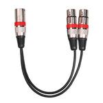 Cavo audio XLR maschio a doppia femmina 0,3 m
