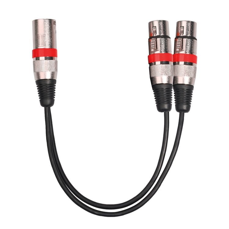 2055MFF-03 2 In1 XLR Male to Dual Female Microphone Audio Cable, Length: 0.3m