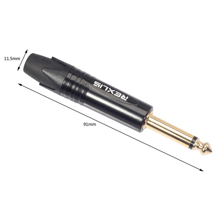 Spina adattatore audio mono 6,35 mm placcata oro 10 pezzi