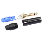 Spina adattatore audio mono 6,35 mm placcata oro 10 pezzi
