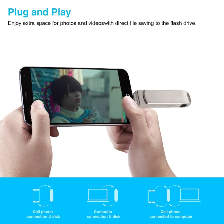 Richwell Disco Flash 3 in 1 16GB in Metallo OTG