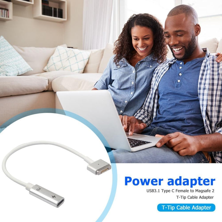 Adattatore di ricarica PD da MagSafe 2 a 5 pin (a forma di T) a USB-C / Type-C, Type-C to MagSafe 2