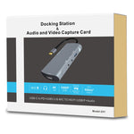 Docking station 6 in 1 USB-C con HDMI, USB 3.0 e AUX