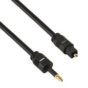 Cavo audio ottico digitale Toslink maschio da 2 m con diametro esterno di 4,0 mm a Mini Toslink maschio da 3,5 mm, 2m
