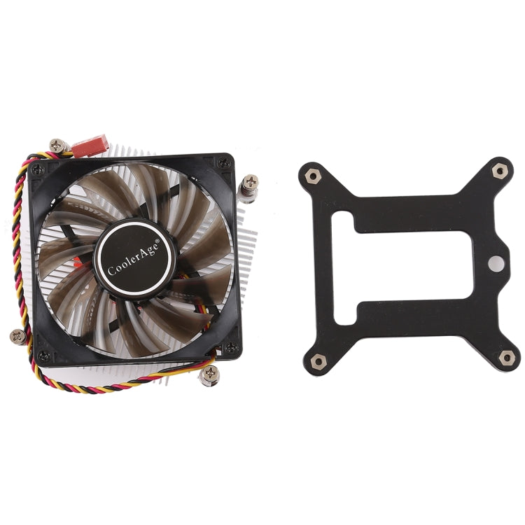CoolerAge 1155-1U DC 12V 2000PRM 30.5cfm Nucleo in rame Dissipatore di calore Cuscinetto idraulico Ventola di raffreddamento Ventola di raffreddamento della CPU per Intel 1150 1156 1151, 1155-1U Copper Core