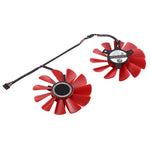 FDC10U12S9-C Ventole di raffreddamento della scheda video grafica a 4 pin da 0,45 A per XFX RX 560D RX 570 RX 580 RX Vega, diametro: 85 mm, coppie, FDC10U12S9-C