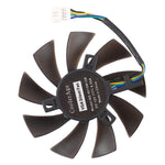 T129215SU Ventola di raffreddamento per sostituzione della ventola di raffreddamento a 4 pin con due cuscinetti a sfera per MSI Gigabyte GTX 1060 RX 480 460 570 580 R9 290X RX 550 Ventola di raffreddamento della scheda, diametro: 85 mm, 4 Pin Male