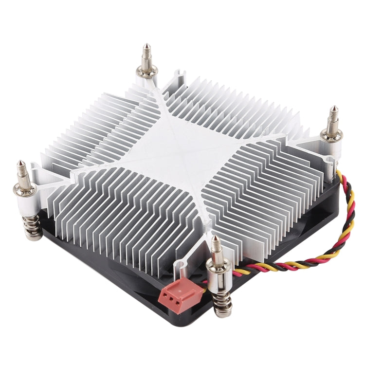 CoolAge 1155-1U DC 12V 2000PRM 30.5cfm Dissipatore di calore in alluminio Cuscinetto idraulico Ventola di raffreddamento Ventola di raffreddamento della CPU per Intel 1150 1156 1151, 1155-1U Aluminum