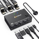 Switch KVM DP 3DP+3DP KC-KVM202DPA-USB2.0, KC-KVM202DPA