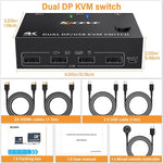 Switch KVM DP 3DP+3DP KC-KVM202DPA-USB2.0, KC-KVM202DPA