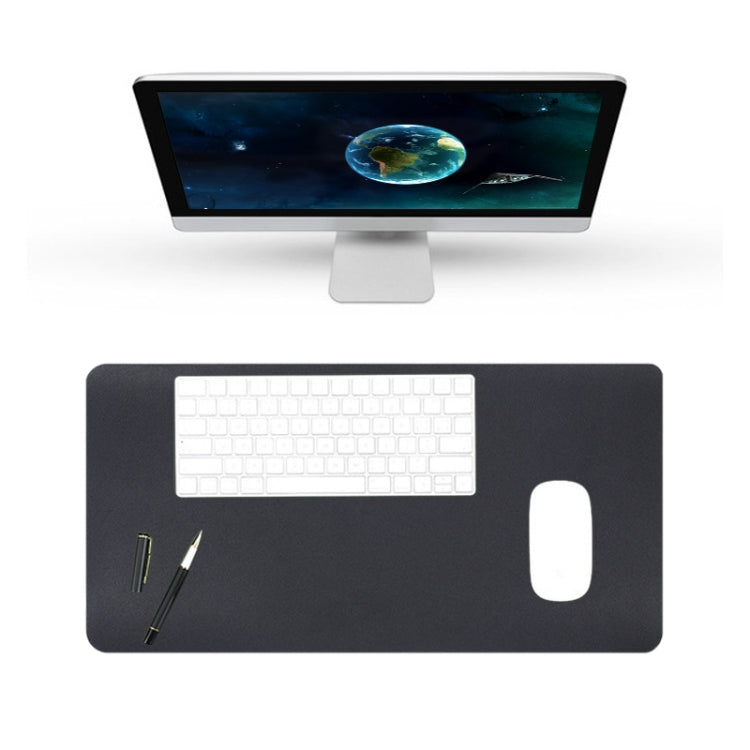 BUBM Tappetino per mouse da ufficio multifunzione super grande antiscivolo in pelle PU su un solo lato, dimensioni: 60 x 30 cm, 60 x 30cm