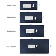 BUBM Tappetino per mouse da ufficio multifunzione super grande antiscivolo in pelle PU su un solo lato, dimensioni: 60 x 30 cm, 60 x 30cm