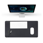 BUBM Tappetino per mouse da ufficio multifunzione super grande antiscivolo in pelle PU su un solo lato, dimensioni: 60 x 30 cm, 60 x 30cm