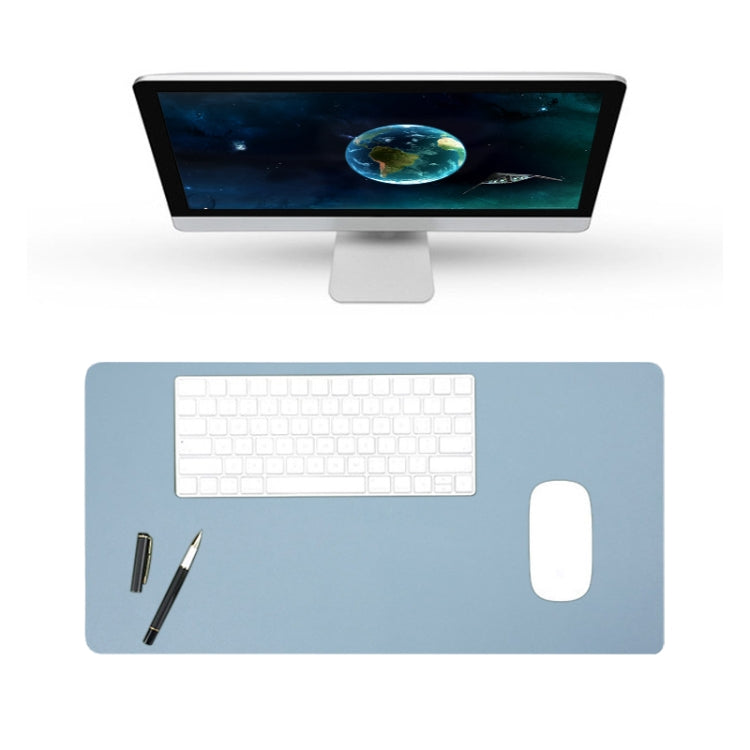 BUBM Tappetino per mouse da ufficio multifunzione super grande antiscivolo in pelle PU su un solo lato, dimensioni: 60 x 30 cm, 60 x 30cm