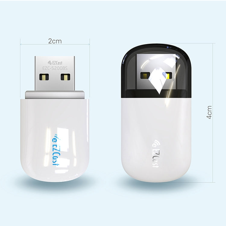 EZCast EZC-5200BS Adattatore wireless WiFi dual band 600Mbps + Bluetooth USB 2.0