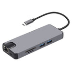 Adattatore 8 in 1 da USB C a HDMI USB 3.0 LAN VGA TF SD