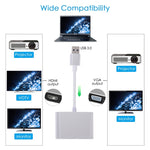 Adattatore 2 in 1 da USB 3.0 a HDMI + VGA