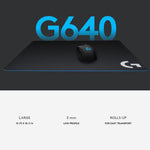 Tappetino per mouse da gioco E-sport morbido in tessuto Logitech G640, dimensioni: 46 x 40 cm, G640 Cloth Soft