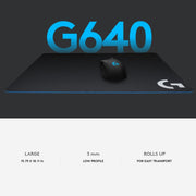 Tappetino per mouse da gioco E-sport morbido in tessuto Logitech G640, dimensioni: 46 x 40 cm, G640 Cloth Soft