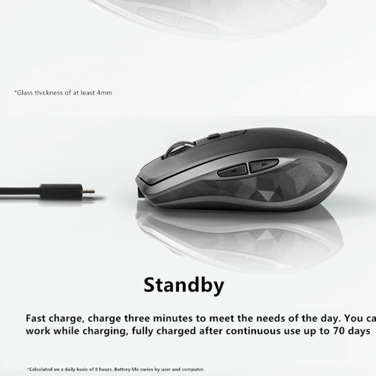 Logitech MX Anywhere 2S 4000 DPI Bluetooth + Unifying Mouse da gioco ottico wireless ricaricabile a doppia modalità con design simmetrico