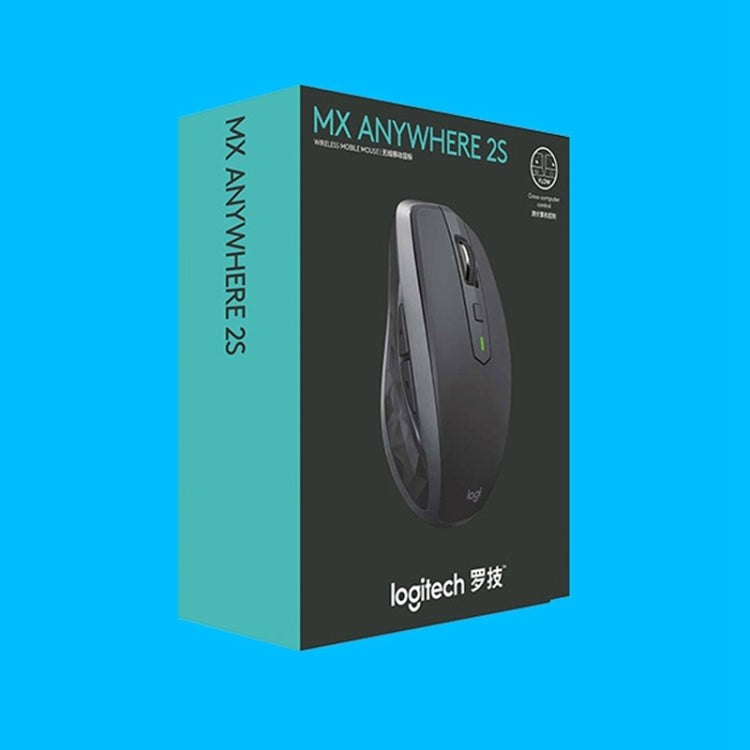 Logitech MX Anywhere 2S 4000 DPI Bluetooth + Unifying Mouse da gioco ottico wireless ricaricabile a doppia modalità con design simmetrico