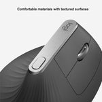 Logitech MX Vertical 4000 DPI USB-C/Type-C + Unifying + Bluetooth Mouse ottico verticale wireless ergonomico a tre modalità, MX Vertical