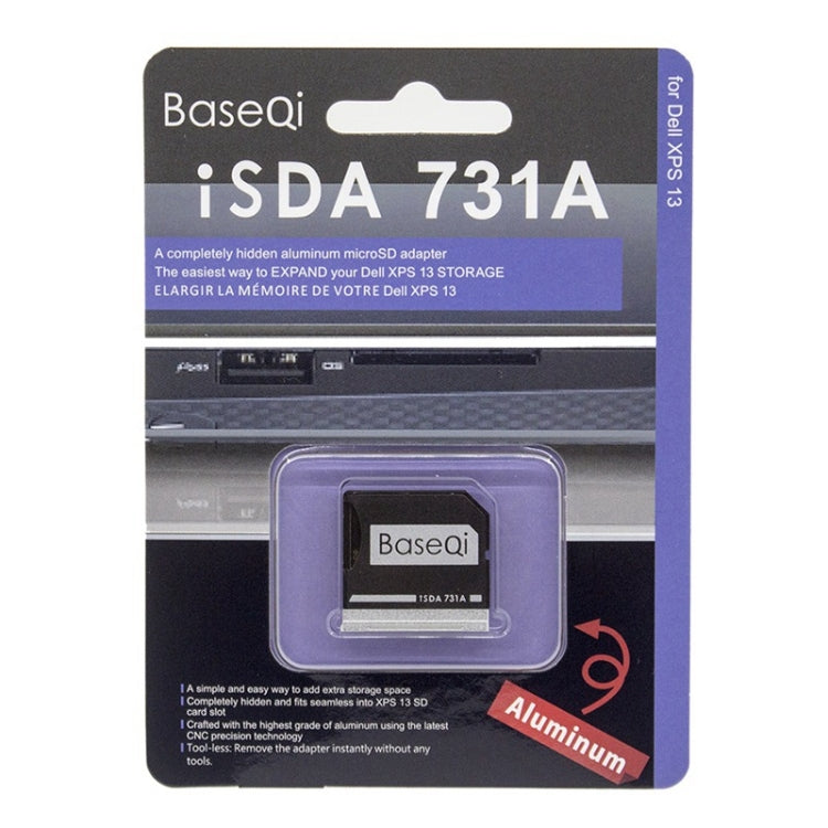 Custodia per scheda SD ad alta velocità nascosta BASEQI in lega di alluminio per laptop Dell XPS da 13,3 pollici, For Dell XPS 13.3 inch
