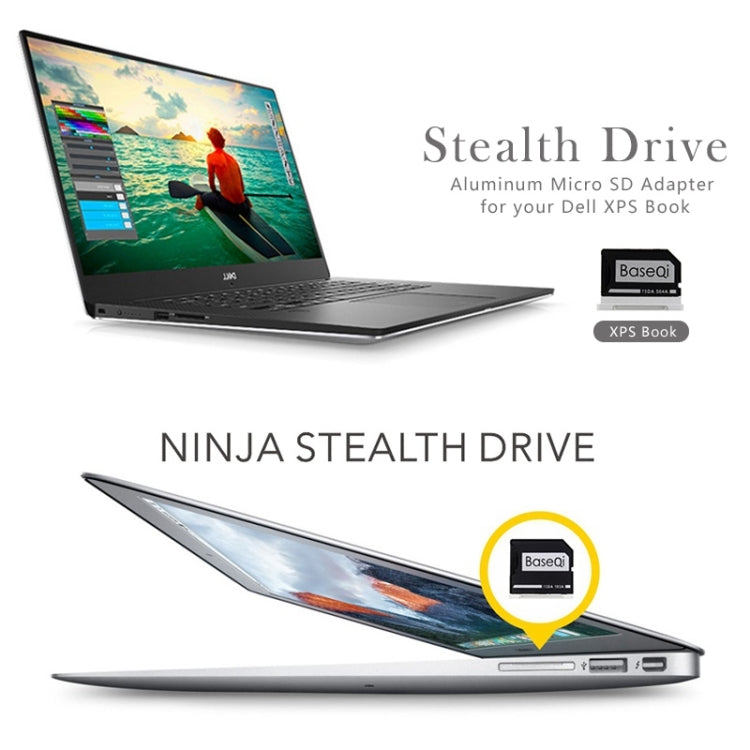 Custodia per scheda SD ad alta velocità nascosta BASEQI in lega di alluminio per laptop Dell Inspiron 7000 da 14 pollici, For Dell Inspiron 7000 14 inch