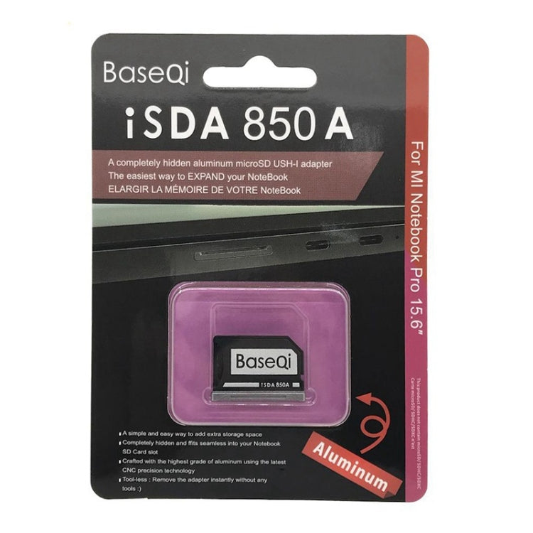 Custodia per scheda SD BASEQI nascosta in lega di alluminio per laptop Xiaomi Pro MX150 da 15,6 pollici, For Xiaomi Pro 15.6 inch MX150