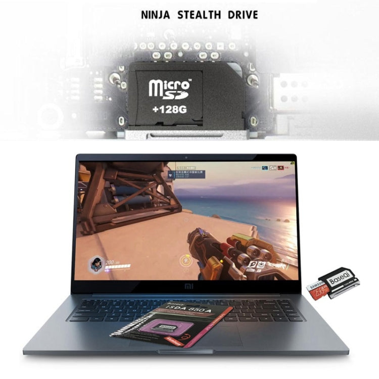 Custodia per scheda SD BASEQI nascosta in lega di alluminio per laptop Xiaomi Pro MX150 da 15,6 pollici, For Xiaomi Pro 15.6 inch MX150