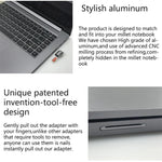 Custodia per scheda SD BASEQI nascosta in lega di alluminio per laptop Xiaomi Pro GTX1050 da 15,6 pollici, For Xiaomi Pro 15.6 inch GTX1050