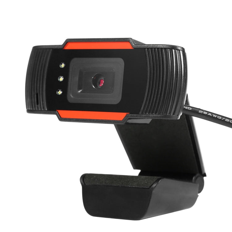 A870C3 Webcam 480P Presa USB per computer Web camera con microfono per assorbimento acustico e 3 LED, lunghezza cavo: 1,4 m, A870C3 (Orange)