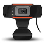 A870C3 Webcam 480P Presa USB per computer Web camera con microfono per assorbimento acustico e 3 LED, lunghezza cavo: 1,4 m, A870C3 (Orange)
