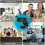 A870C3 Webcam 480P Presa USB per computer Web camera con microfono per assorbimento acustico e 3 LED, lunghezza cavo: 1,4 m, A870C3 (Orange)